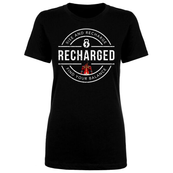 RISE AND RECHARGE - WOMEN'S FITTED T-SHIRT - $JZXE1P$ Thumbnail