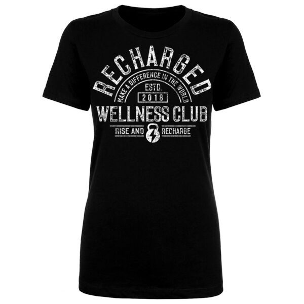 RECHARGED WELLNESS CLUB - WOMEN'S FITTED T-SHIRT - Z4HUCE Thumbnail